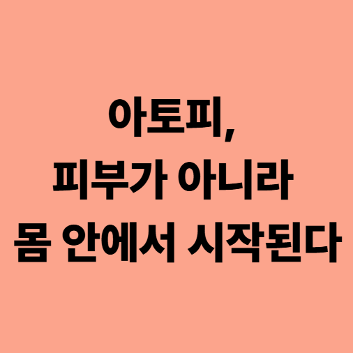 아토피, 피부가 아니라 몸 안에서 시작된다